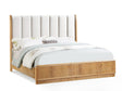 Westcott Natural Upholstered Panel King Bed front view