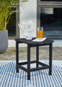Sundown Treasure black outdoor end table angled view