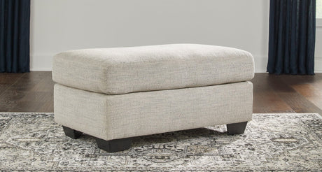 Vayda Pebble Chenille Ottoman front angle