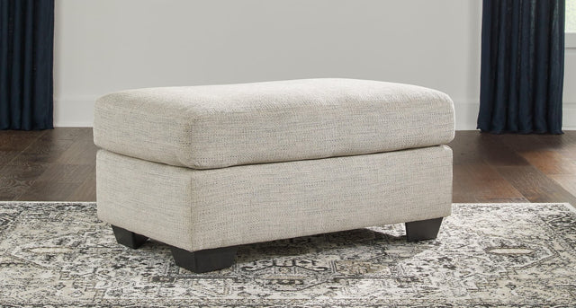 Vayda Pebble Chenille Ottoman front angle