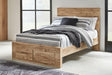 Hyanna Tan Full Panel Storage Bed front angle