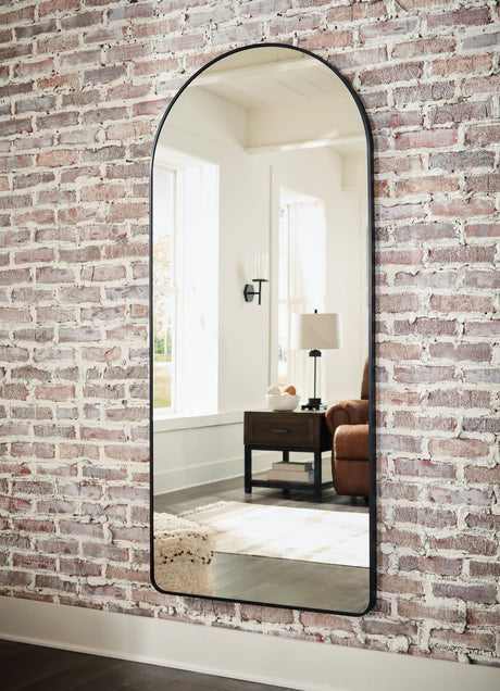 Sethall Black Floor Mirror front view