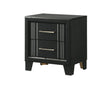 Charlie Charcoal Nightstand in charcoal finish, front angle