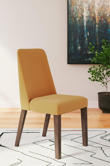 Lyncott Mustard Brown Dining Chair front angle