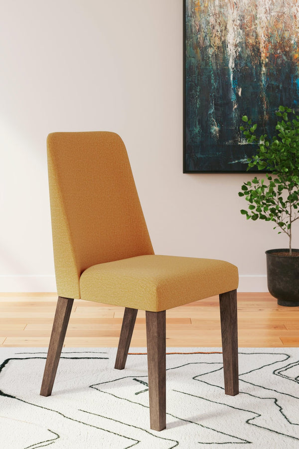 Lyncott Mustard Brown Dining Chair front angle