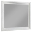 Marielle distressed white dresser mirror front view