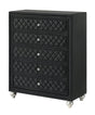 Cameo Black Chest front view with tempered glass