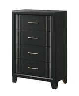 Charlie Charcoal 4-drawer chest front angle