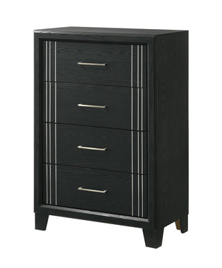 Charlie Charcoal 4-drawer chest front angle