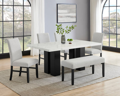 Parkside dining table rectangular light gray finish main view