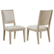 Trofello Cushioned Dining Side Chair front angle in white washed finish
