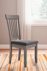 Shullden Gray Dining Chair front angle