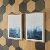 Holport Blue and White Abstract Wall Art Set front view