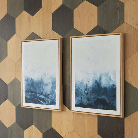 Holport Blue and White Abstract Wall Art Set front view