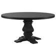 Florence Round 60-inch pedestal dining table, front view showing tabletop