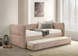 Philipa Mauve Upholstered Daybed front view