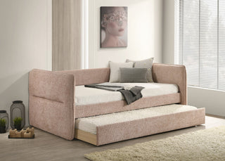Philipa Mauve Upholstered Daybed front view