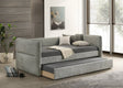 Philipa Light Gray Upholstered Daybed front view