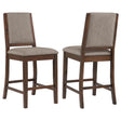Patterson Upholstered Counter Chair Mango Oak front view