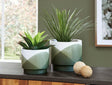 Ardenridge ceramic planter set of 2 - front view