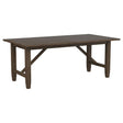 Matisse Collection 94-inch rectangular mahogany wood dining table front angle view