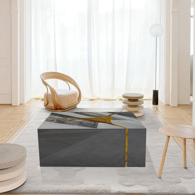 Ariana Gray Coffee Table front angle view
