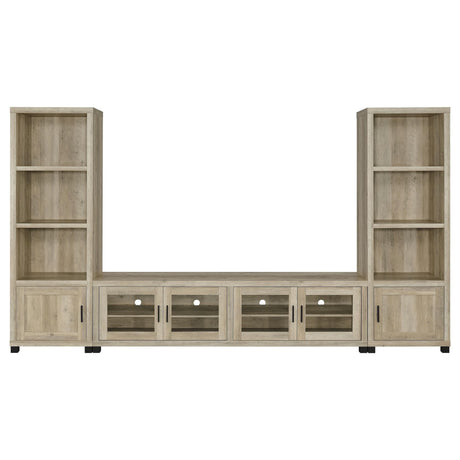 Sachin 3-Piece Entertainment Center with 79 inch TV Stand Front Angle