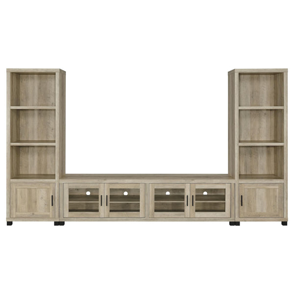 Sachin 3-Piece Entertainment Center with 79 inch TV Stand Front Angle