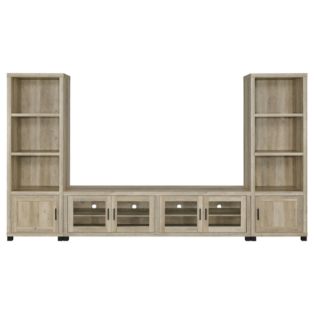 Sachin 3-Piece Entertainment Center with 79 inch TV Stand Front Angle