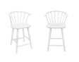 Janna White Counter Height Barstool white finish upright front angle