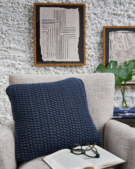 Renemore Blue Pillow front view