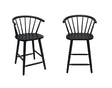 Janna Black Counter Height Barstool front view