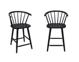 Janna Black Counter Height Barstool front view