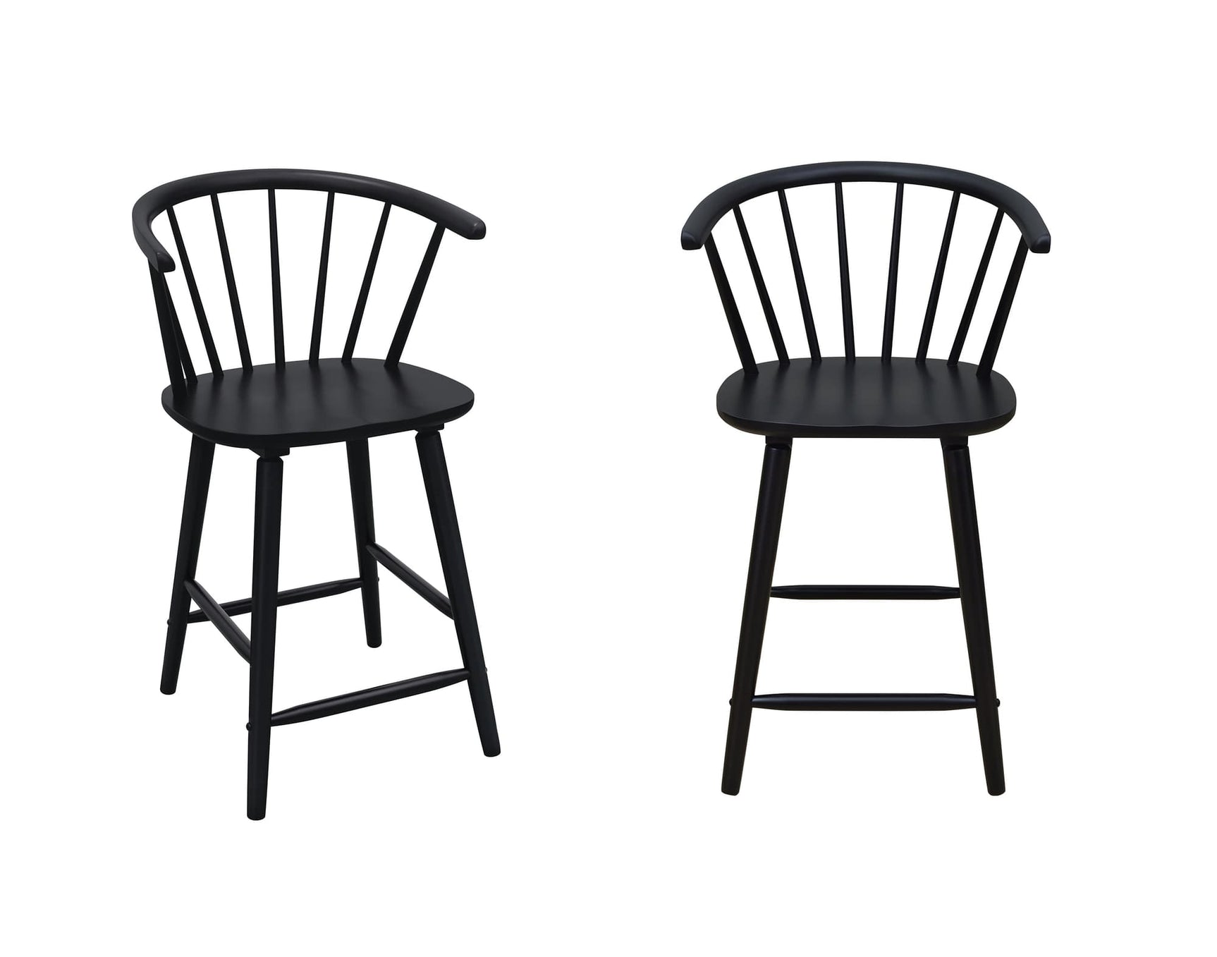 Janna Black Counter Height Barstool front view