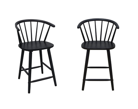 Janna Black Counter Height Barstool front view