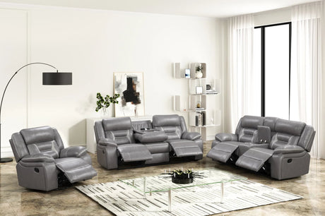 Luka10 oversized reclining sofa with drop down table and cupholders