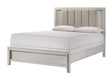 Carlton White Upholstered Panel King Bed front view