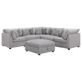 Cambria 6-Piece Upholstered Modular Sectional Grey main view