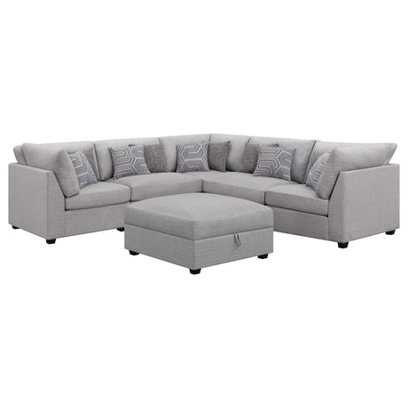 Cambria 6-Piece Upholstered Modular Sectional Grey main view