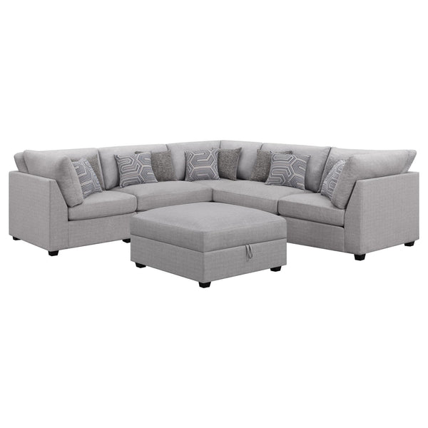 Cambria 6-Piece Upholstered Modular Sectional Grey main view