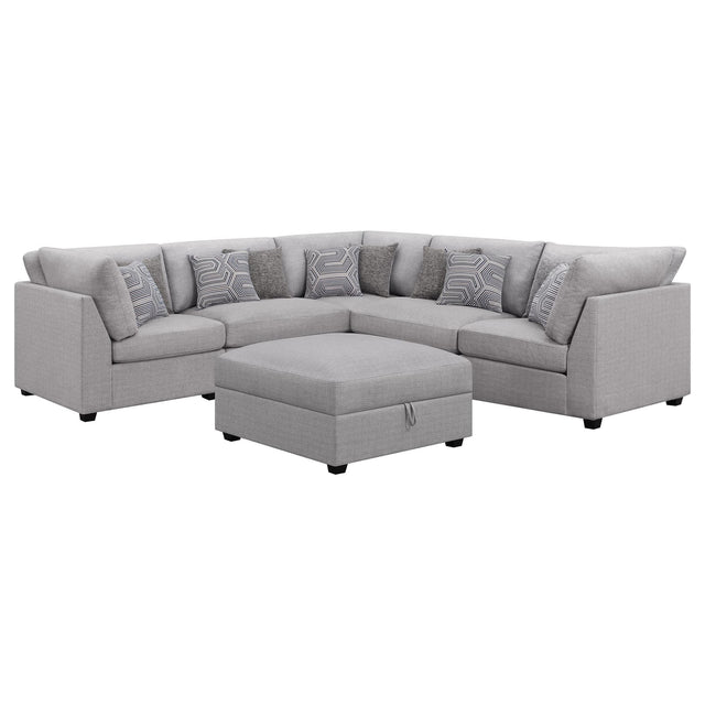 Cambria 6-Piece Upholstered Modular Sectional Grey main view