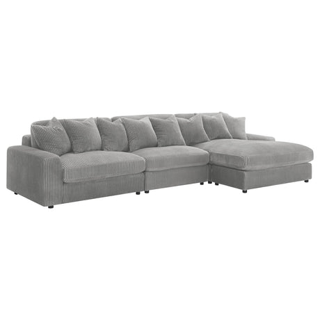 Blaine Upholstered Reversible Sectional Sofa Set front view