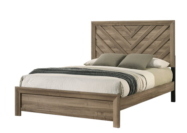 Valor Light Brown Full Panel Bed - front view