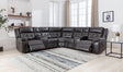 Jacob Gray Reclining Sectional sofa front side view