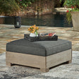 Citrine Park brown and charcoal outdoor ottoman angled view