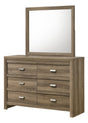 Valor Light Brown Dresser front view with drawers closed