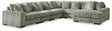 Lindyn Fog 6-Piece Sectional Sofa with Chaise front angle view