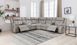 Jacob Stone Reclining Sectional sofa front angle