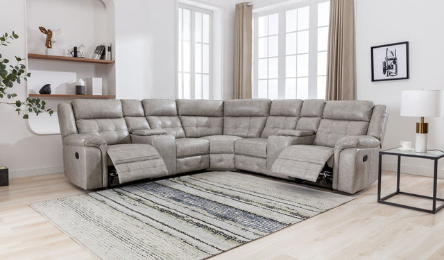 Jacob Stone Reclining Sectional sofa front angle