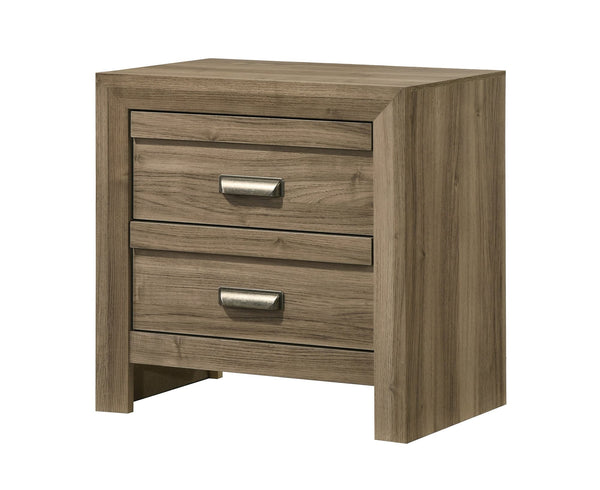 Valor Light Brown Nightstand front view